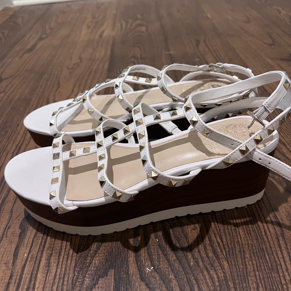 Vince Camuto Studded Wedge Pemoile Sandal